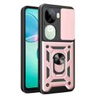 For vivo iQOO Z9s 5G Global Sliding Camera Cover Design TPU+PC Phone Case(Rose Gold) - 1