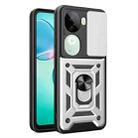 For vivo iQOO Z9s 5G Global Sliding Camera Cover Design TPU+PC Phone Case(Silver) - 1