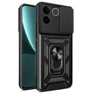 For vivo iQOO Z7 Pro 5G Global Sliding Camera Cover Design TPU+PC Phone Case(Black) - 1