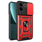 For vivo iQOO Z7 Pro 5G Global Sliding Camera Cover Design TPU+PC Phone Case(Red) - 1