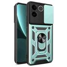 For vivo iQOO Z7 Pro 5G Global Sliding Camera Cover Design TPU+PC Phone Case(Green) - 1