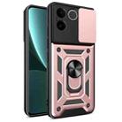 For vivo iQOO Z7 Pro 5G Global Sliding Camera Cover Design TPU+PC Phone Case(Rose Gold) - 1