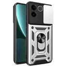 For vivo iQOO Z7 Pro 5G Global Sliding Camera Cover Design TPU+PC Phone Case(Silver) - 1