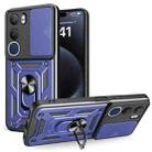 For vivo Y19s Sliding Camera Cover Design TPU+PC Phone Case(Blue) - 1