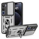 For vivo Y19s Sliding Camera Cover Design TPU+PC Phone Case(Silver) - 1