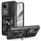 For vivo V50 5G Sliding Camera Cover Design TPU+PC Phone Case(Black) - 1