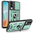 For vivo Y29s 5G / Y04 4G Sliding Camera Cover Design TPU+PC Phone Case(Green) - 1