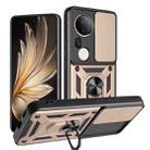 For vivo S20 Pro / T4 Ultra 5G Sliding Camera Cover Design TPU+PC Phone Case(Gold) - 1