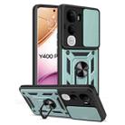 For vivo Y400 Pro 5G India Sliding Camera Cover Design TPU+PC Phone Case(Green) - 1