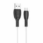 Borofone BX86 Advantage 2.4A USB to Micro USB Silicone Charging Data Cable, Length:1m(White) - 1