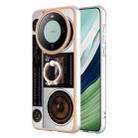 For Huawei Mate 60 Electroplating Dual-side IMD Phone Case with Ring Holder(Retro Radio) - 1