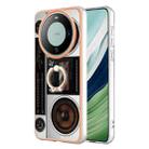 For Huawei Mate 60 Pro Electroplating Dual-side IMD Phone Case with Ring Holder(Retro Radio) - 1