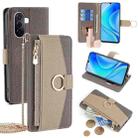 For Huawei nova Y70 Plus / Y70 4G Crossbody Litchi Texture Leather Phone Case(Grey) - 1