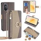 For Huawei nova 8 Crossbody Litchi Texture Leather Phone Case(Grey) - 1