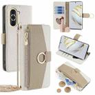 For Huawei nova 10 Crossbody Litchi Texture Leather Phone Case(White) - 1