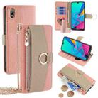 For Huawei Y5 2019 / Honor 8S Crossbody Litchi Texture Leather Phone Case(Pink) - 1