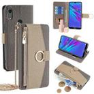 For Huawei Y6 2019 / Y6s 2019 Crossbody Litchi Texture Leather Phone Case(Grey) - 1