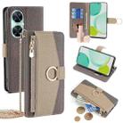 For Huawei Enjoy 60 Pro/Nova 11i/Maimang 20 Crossbody Litchi Texture Leather Phone Case(Grey) - 1