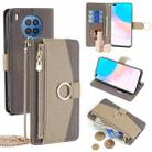 For Huawei nova 8i Crossbody Litchi Texture Leather Phone Case(Grey) - 1