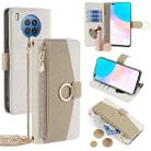 For Huawei nova 8i Crossbody Litchi Texture Leather Phone Case(White) - 1