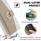 For Huawei nova 10 SE Crossbody Litchi Texture Leather Phone Case(White) - 6