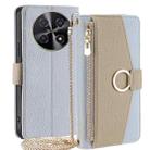 For Huawei nova 12i 4G Crossbody Litchi Texture Leather Phone Case(Blue) - 1