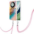 For Huawei Mate 60 Electroplating IMD TPU Phone Case with Lanyard(Dream Butterfly) - 1