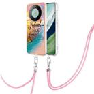 For Huawei Mate 60 Pro Electroplating IMD TPU Phone Case with Lanyard(Dream Butterfly) - 1