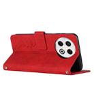 For Tecno Spark 30 Pro Skin Feel Heart Embossed Leather Phone Case with Long Lanyard(Red) - 3