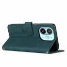 For Tecno Spark 30C 5G / Pop 9 5G Skin Feel Heart Embossed Leather Phone Case with Long Lanyard(Green) - 3