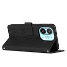 For Tecno Spark 30C 5G / Pop 9 5G Skin Feel Heart Embossed Leather Phone Case with Long Lanyard(Black) - 3