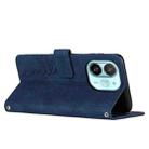 For Tecno Spark 30C 5G / Pop 9 5G Skin Feel Heart Embossed Leather Phone Case with Long Lanyard(Blue) - 3