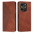 For Tecno Spark Go 2024 / POP 8 Diamond Splicing Skin Feel Magnetic Leather Phone Case(Brown) - 1