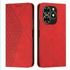For Tecno Spark Go 2024 / POP 8 Diamond Splicing Skin Feel Magnetic Leather Phone Case(Red) - 1