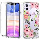 For iPhone 11 C Style Pattern PC + TPU + PET Screen Protection IMD Craft Case(Floral) - 1