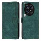 For Tecno Camon 30 4G / 5G Skin Feel Stripe Pattern Leather Phone Case with Long Lanyard(Green) - 1