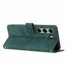 For Tecno Camon 40 4G Skin Feel Stripe Pattern Leather Phone Case with Long Lanyard(Green) - 3