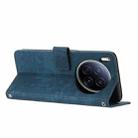 For Tecno Camon 40 Premier Skin Feel Stripe Pattern Leather Phone Case with Long Lanyard(Blue) - 3