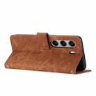 For Tecno Camon 40 Pro 5G Skin Feel Stripe Pattern Leather Phone Case with Long Lanyard(Brown) - 3