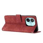 For Tecno Spark 30C 5G / Pop 9 5G Skin Feel Stripe Pattern Leather Phone Case with Long Lanyard(Red) - 3