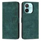 For Tecno Spark 30C 5G / Pop 9 5G Skin Feel Stripe Pattern Leather Phone Case with Long Lanyard(Green) - 1