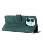 For Tecno Spark 30C 5G / Pop 9 5G Skin Feel Stripe Pattern Leather Phone Case with Long Lanyard(Green) - 3