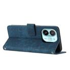 For Tecno Spark 30C 5G / Pop 9 5G Skin Feel Stripe Pattern Leather Phone Case with Long Lanyard(Blue) - 3