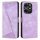 For Tecno Spark Go 2024 / POP 8 Dream Triangle Leather Phone Case with Long  Lanyard(Purple) - 1