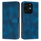 For Tecno Spark 20 Dream Triangle Leather Phone Case with Long  Lanyard(Blue) - 1