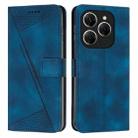 For Tecno Spark 20 Pro Dream Triangle Leather Phone Case with Long  Lanyard(Blue) - 1