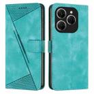 For Tecno Spark 20 Pro Dream Triangle Leather Phone Case with Long  Lanyard(Green) - 1