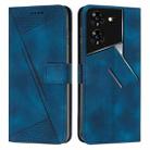 For Tecno Pova 5 Pro Dream Triangle Leather Phone Case with Long  Lanyard(Blue) - 1