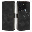 For Tecno Pova 5 Pro Dream Triangle Leather Phone Case with Long  Lanyard(Black) - 1