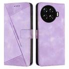 For Tecno Spark 20 Pro+ Dream Triangle Leather Phone Case with Long  Lanyard(Purple) - 1